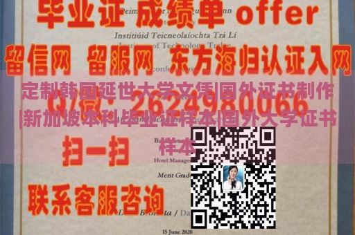 定制韩国延世大学文凭|国外证书制作|新加坡本科毕业证样本|国外大学证书样本